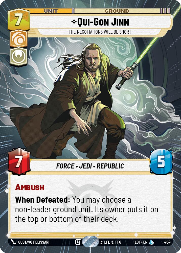 Qui-Gon Jinn - The Negotiations Will Be Short (464) (Hyperspace) (464) [Legends of the Force] - The Mythic Store | 24h Order Processing