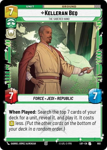 Kelleran Beq - The Sabered Hand (602) (Foil) (602) [Legends of the Force] - The Mythic Store | 24h Order Processing