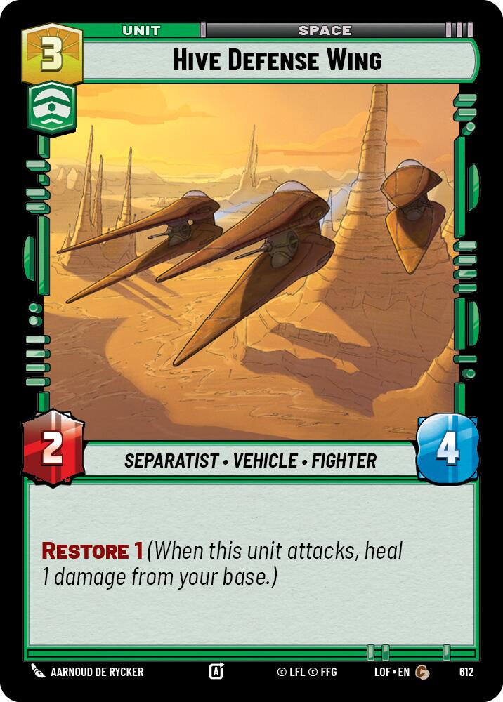 Hive Defense Wing (612) (Foil) (612) [Legends of the Force]