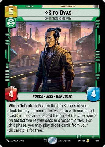 Sifo-Dyas - Commissioning An Army (619) (Foil) (619) [Legends of the Force] - The Mythic Store | 24h Order Processing