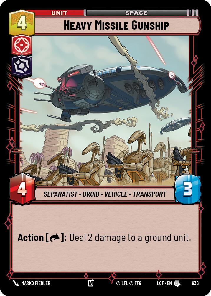 Heavy Missile Gunship (636) (Foil) (636) [Legends of the Force]