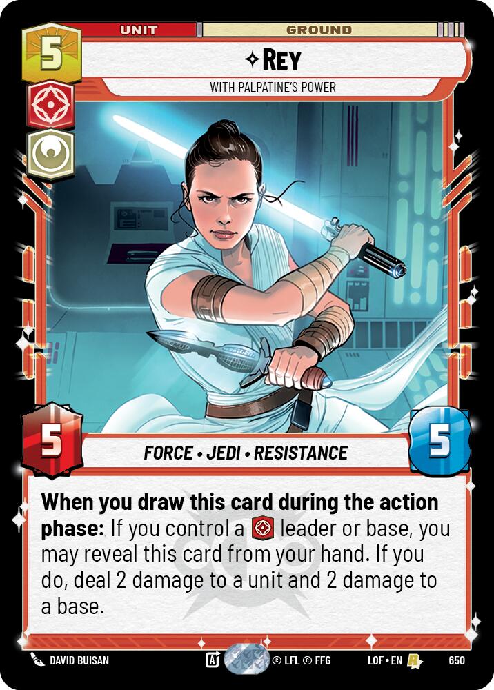Rey - With Palpatine's Power (650) (Foil) (650) [Legends of the Force] - The Mythic Store | 24h Order Processing