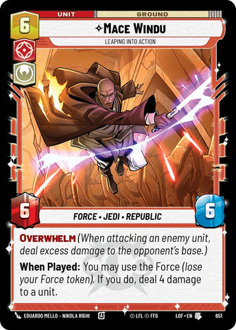 Mace Windu - Leaping into Action (651) (Foil) (651) [Legends of the Force] - The Mythic Store | 24h Order Processing