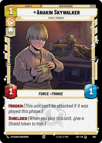 Anakin Skywalker - Force Prodigy (692) (Foil) (692) [Legends of the Force] - The Mythic Store | 24h Order Processing