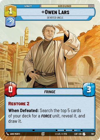 Owen Lars - Devoted Uncle (797) (Hyperspace Foil) (797) [Legends of the Force] - The Mythic Store | 24h Order Processing