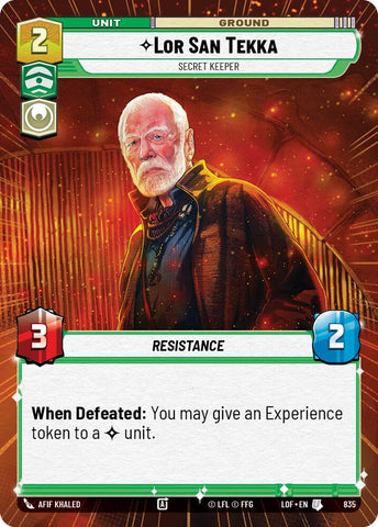 Lor San Tekka - Secret Keeper (835) (Hyperspace Foil) (835) [Legends of the Force] - The Mythic Store | 24h Order Processing