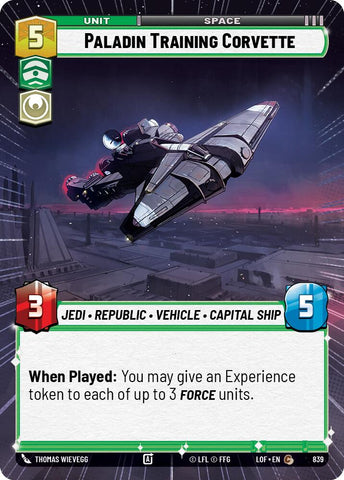 Paladin Training Corvette (839) (Hyperspace Foil) (839) [Legends of the Force] - The Mythic Store | 24h Order Processing