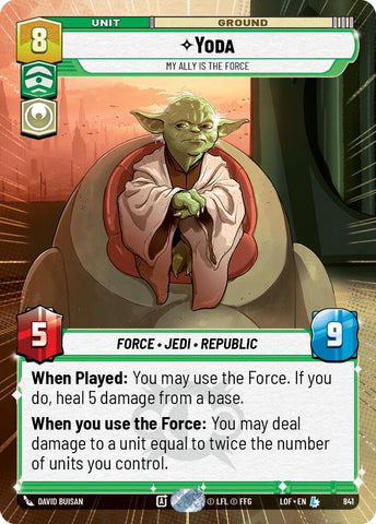 Yoda - My Ally is the Force (841) (Hyperspace Foil) (841) [Legends of the Force] - The Mythic Store | 24h Order Processing