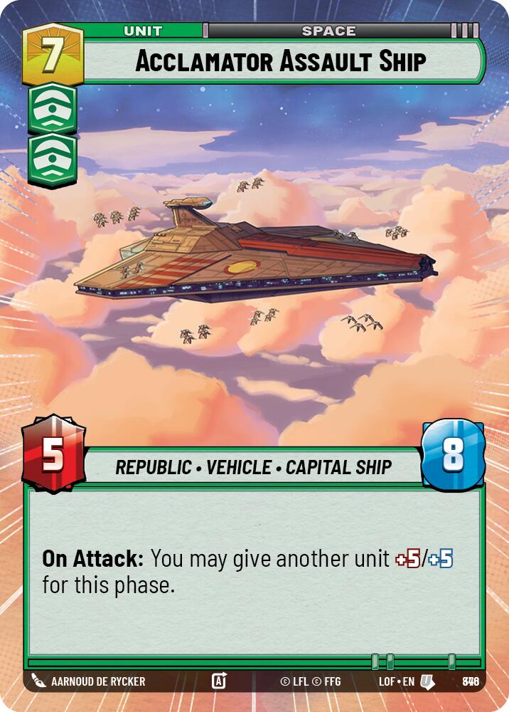 Acclamator Assault Ship (846) (Hyperspace Foil) (846) [Legends of the Force] - The Mythic Store | 24h Order Processing