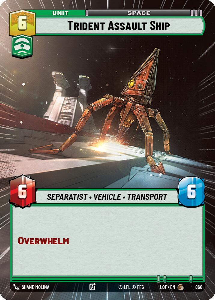 Trident Assault Ship (860) (Hyperspace Foil) (860) [Legends of the Force] - The Mythic Store | 24h Order Processing