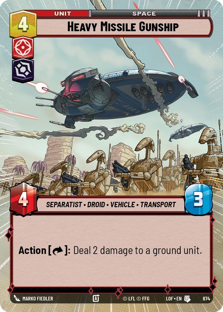 Heavy Missile Gunship (874) (Hyperspace Foil) (874) [Legends of the Force] - The Mythic Store | 24h Order Processing