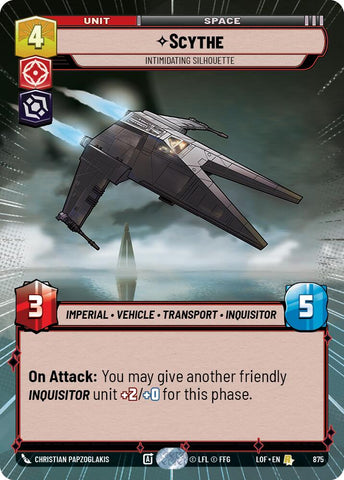 Scythe - Intimidating Silhouette (875) (Hyperspace Foil) (875) [Legends of the Force] - The Mythic Store | 24h Order Processing