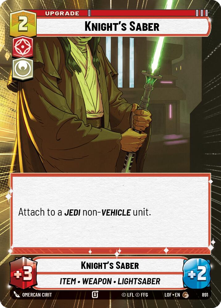 Knight's Saber (891) (Hyperspace Foil) (891) [Legends of the Force] - The Mythic Store | 24h Order Processing