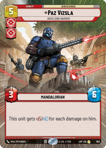 Paz Vizsla - Unyielding Warrior (893) (Hyperspace Foil) (893) [Legends of the Force] - The Mythic Store | 24h Order Processing