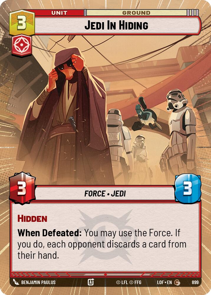 Jedi In Hiding (899) (Hyperspace Foil) (899) [Legends of the Force] - The Mythic Store | 24h Order Processing