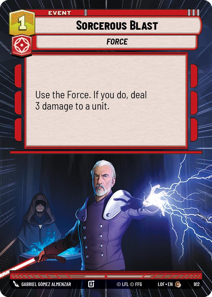 Sorcerous Blast (912) (Hyperspace Foil) (912) [Legends of the Force] - The Mythic Store | 24h Order Processing