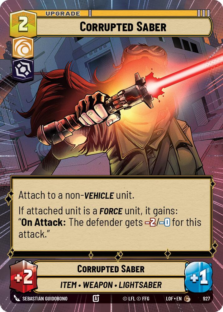 Corrupted Saber (927) (Hyperspace Foil) (927) [Legends of the Force] - The Mythic Store | 24h Order Processing