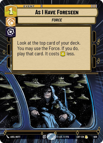 As I Have Foreseen (928) (Hyperspace Foil) (928) [Legends of the Force] - The Mythic Store | 24h Order Processing