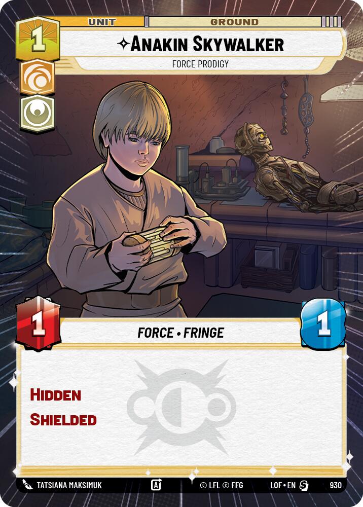 Anakin Skywalker - Force Prodigy (930) (Hyperspace Foil) (930) [Legends of the Force] - The Mythic Store | 24h Order Processing