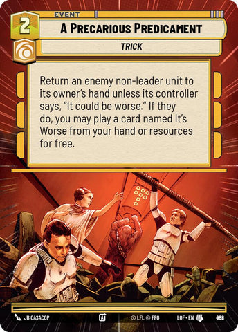 A Precarious Predicament (962) (Hyperspace Foil) (962) [Legends of the Force] - The Mythic Store | 24h Order Processing