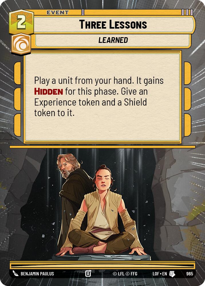 Three Lessons (965) (Hyperspace Foil) (965) [Legends of the Force] - The Mythic Store | 24h Order Processing