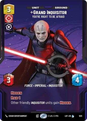 Grand Inquisitor - You're Right to Be Afraid (1031) (Prestige) (1031) [Legends of the Force] - The Mythic Store | 24h Order Processing