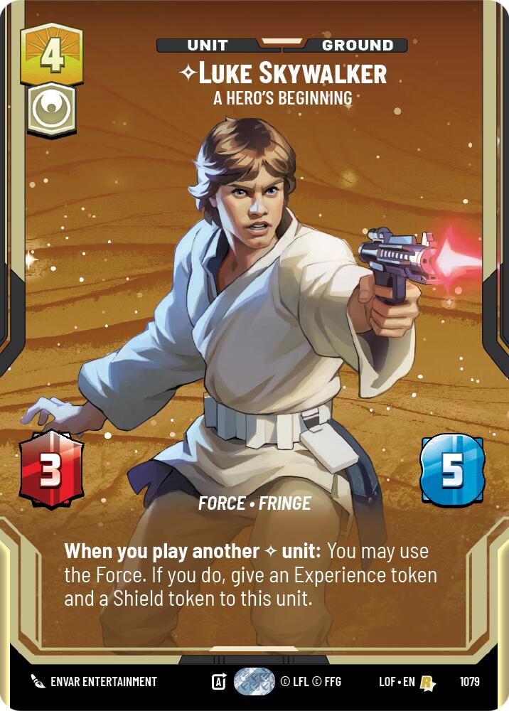 Luke Skywalker - A Hero's Beginning (1079) (Prestige Foil) (1079) [Legends of the Force] - The Mythic Store | 24h Order Processing