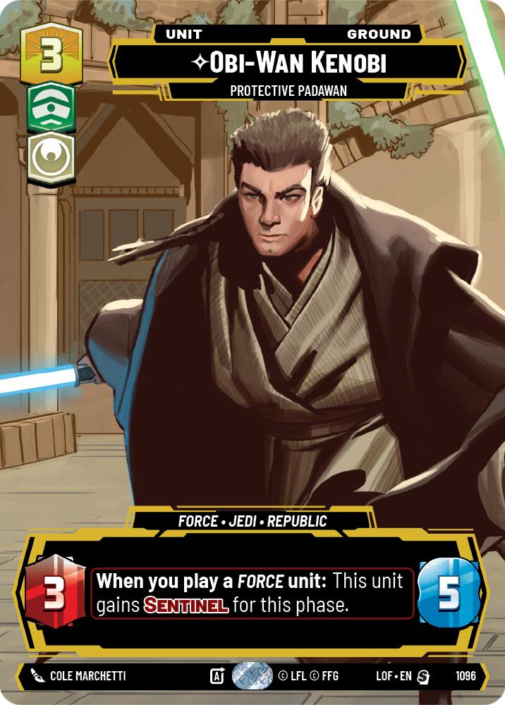 Obi-Wan Kenobi - Protective Padawan (1096) (Prestige Foil) (1096) [Legends of the Force] - The Mythic Store | 24h Order Processing
