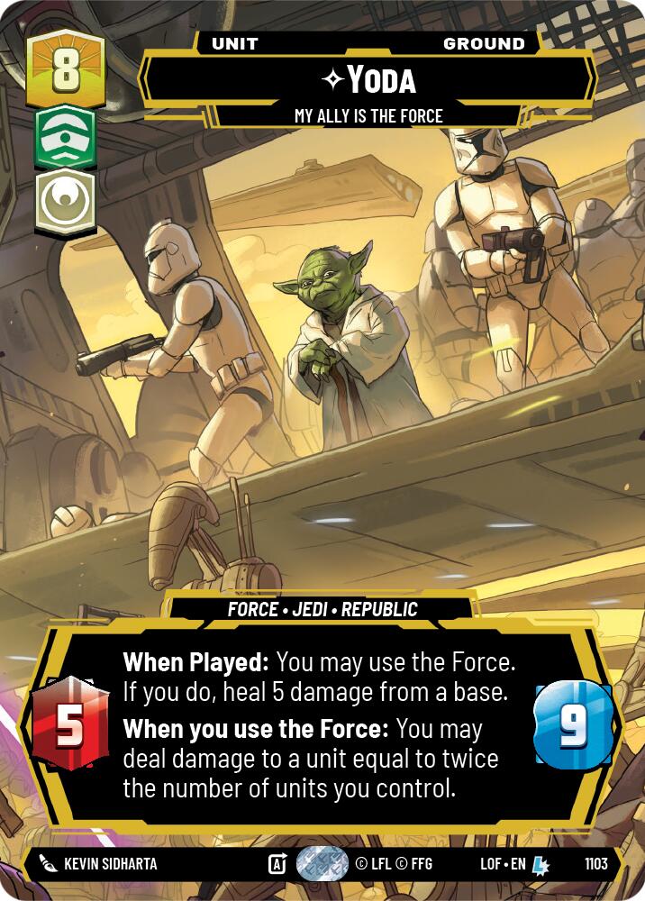 Yoda - My Ally is the Force (1103) (Prestige Foil) (1103) [Legends of the Force] - The Mythic Store | 24h Order Processing
