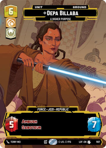 Depa Billaba - A Higher Purpose (1107) (Prestige Foil) (1107) [Legends of the Force] - The Mythic Store | 24h Order Processing