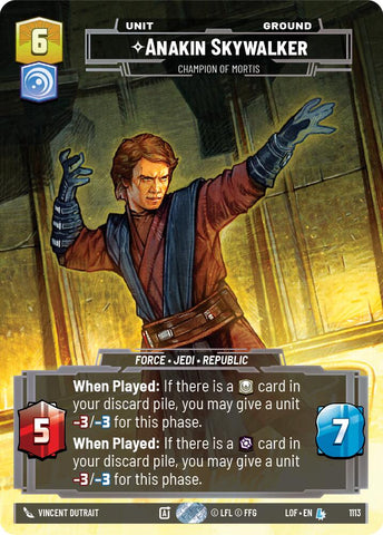Anakin Skywalker - Champion of Mortis (1113) (Prestige Foil) (1113) [Legends of the Force] - The Mythic Store | 24h Order Processing