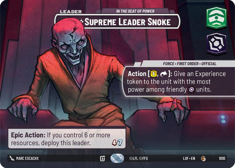 Supreme Leader Snoke - In the Seat of Power (1010) (Showcase) (1010) [Legends of the Force] - The Mythic Store | 24h Order Processing