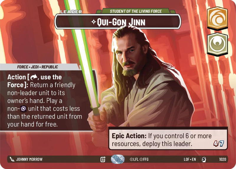 Qui-Gon Jinn - Student of the Living Force (1020) (Showcase) (1020) [Legends of the Force] - The Mythic Store | 24h Order Processing