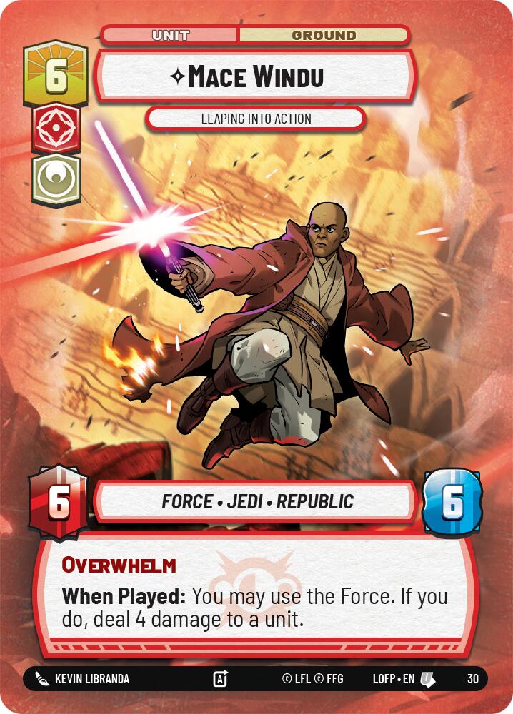 Mace Windu - Leaping into Action (30) (30) [Legends of the Force: Weekly Play] - The Mythic Store | 24h Order Processing