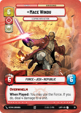 Mace Windu - Leaping into Action (30) (30) [Legends of the Force: Weekly Play] - The Mythic Store | 24h Order Processing