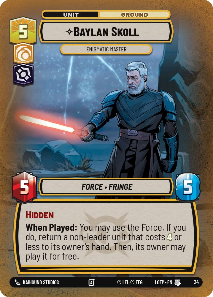 Baylan Skoll - Enigmatic Master (34) (34) [Legends of the Force: Weekly Play] - The Mythic Store | 24h Order Processing