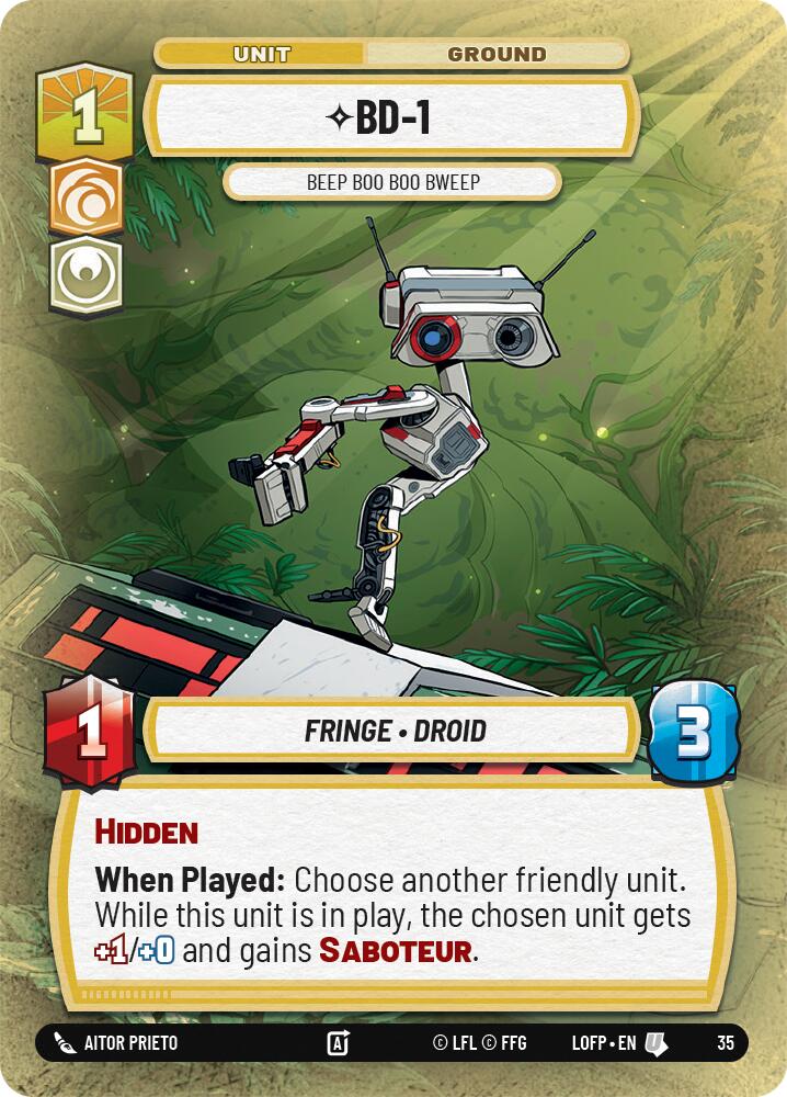 BD-1 - Beep Boo Boo Bweep (35) (35) [Legends of the Force: Weekly Play] - The Mythic Store | 24h Order Processing