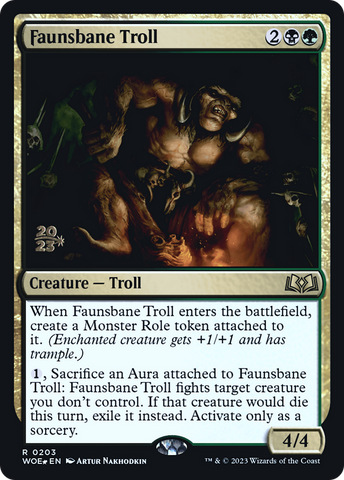 Faunsbane Troll [Wilds of Eldraine Prerelease Promos] - The Mythic Store | 24h Order Processing