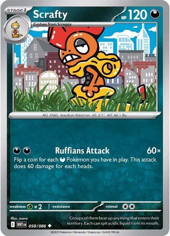 Scrafty (058/086) [Scarlet & Violet: White Flare] - The Mythic Store | 24h Order Processing