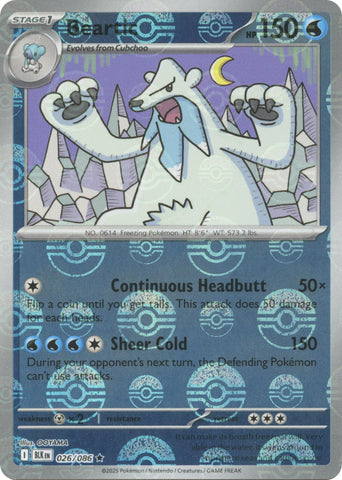 Beartic (026/086) (Poke Ball Pattern) [Scarlet & Violet: Black Bolt] - The Mythic Store | 24h Order Processing