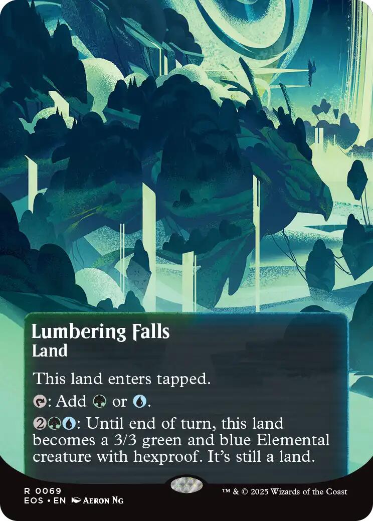 Lumbering Falls (0069) (Borderless) [Edge of Eternities: Stellar Sights] - The Mythic Store | 24h Order Processing