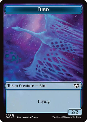Bird // Golem (0012) Double-Sided Token [Edge of Eternities Commander Tokens] - The Mythic Store | 24h Order Processing