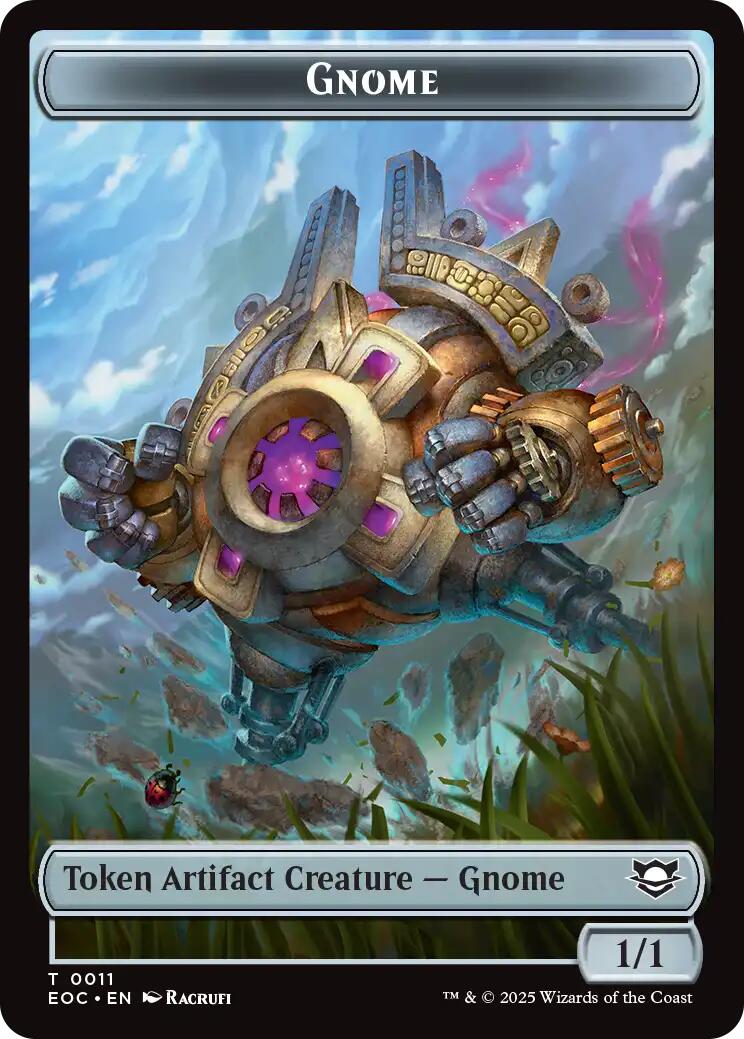 Gnome // Golem (0014) Double-Sided Token [Edge of Eternities Commander Tokens] - The Mythic Store | 24h Order Processing
