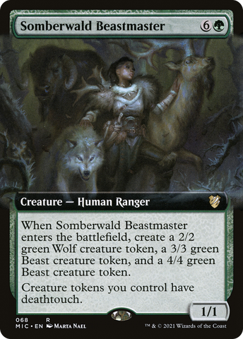 Somberwald Beastmaster (Extended Art) [Innistrad: Midnight Hunt Commander] - The Mythic Store | 24h Order Processing