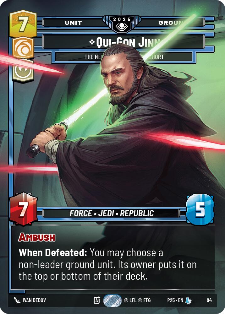 Qui-Gon Jinn (94) - The Negotiations Will Be Short (94) [Organized Play Promos] - The Mythic Store | 24h Order Processing