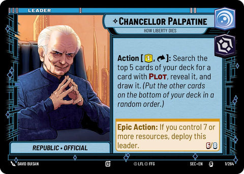 Chancellor Palpatine (1/264) - How Liberty Dies (1/264) [Secrets of Power] - The Mythic Store | 24h Order Processing