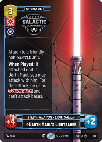Darth Maul's Lightsaber (108) (108) [Organized Play Promos] - The Mythic Store | 24h Order Processing