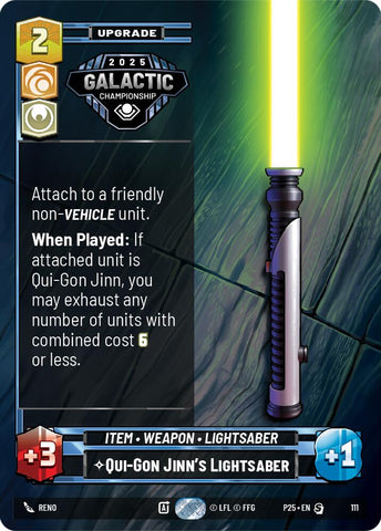 Qui-Gon Jinn's Lightsaber (111) (111) [Organized Play Promos] - The Mythic Store | 24h Order Processing
