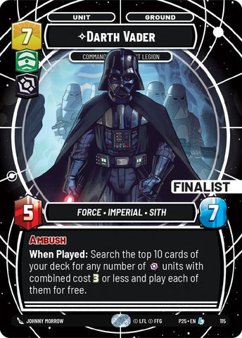 Darth Vader (114) - Commanding the First Legion (Finalist) (114) [Organized Play Promos] - The Mythic Store | 24h Order Processing