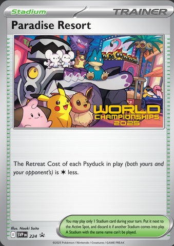 Paradise Resort (224) (World Championships 2025) [Scarlet & Violet: Black Star Promos] - The Mythic Store | 24h Order Processing